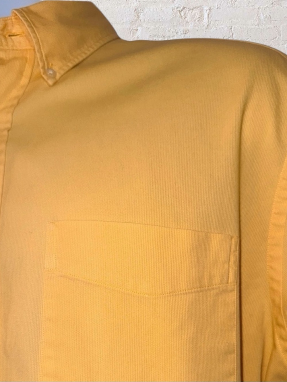 Daniel Cremieux Button Down Shirt M Yellow Italian Fabric Cotton Classic Fit - Picture 9 of 12